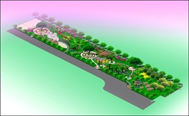 游园绿化效果图