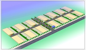 住宅区绿化效果图