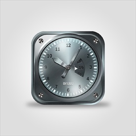 金属质感闹钟UI