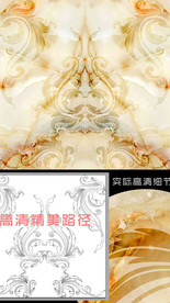 高清大理石纹欧式花纹电视背景墙