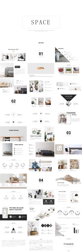 欧美黑白杂志风极简PPT