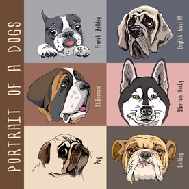 宠物狗狗矢量设计素材