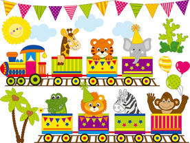 幼儿火车卡通设计素材