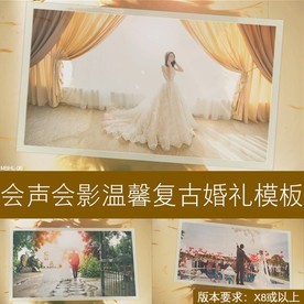 会声会影复古婚礼电子相册模板