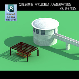 亭 休闲亭 3D木亭 亭子模型