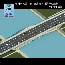 桥 车行桥 立交桥  桥模型