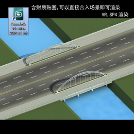 桥 车行桥 立交桥  桥模型