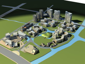 3D鸟瞰规划模型