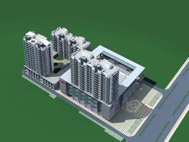 3D小区鸟瞰模型