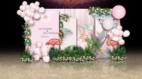 火烈鸟主题迎宾区