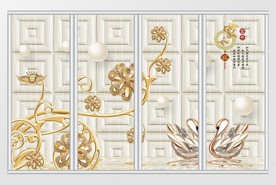 现代简约珠宝软包移门