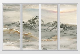 大理石纹山水背景移门