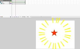 红色星星发出光芒1秒
