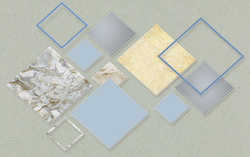 抽象几何方块大理石电视背景墙