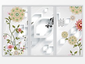 立体珠宝绚丽移门