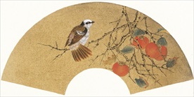 扇面线描 扇面白描 扇面素描