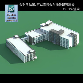 写字楼  现代办公楼 建筑模型