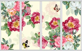 蝶恋花怀旧复古移门