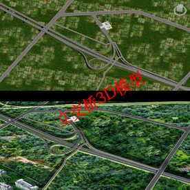 高速公路互通立交桥3D模型16