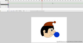 卡通人物吹气球动画10秒
