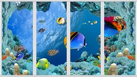 卡通海底世界移门