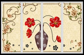 时尚现代欧式花瓶移门