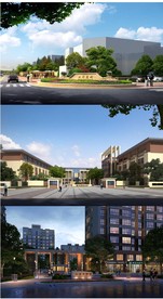 楼盘建筑入口效果图