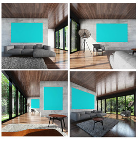 室内广告画样机图片