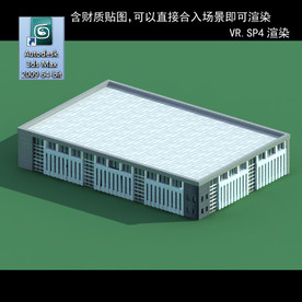 写字楼 现代办公楼 建筑模型图