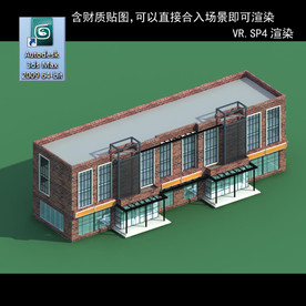 写字楼 现代办公楼 建筑模型图