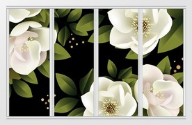 大气简约花朵移门