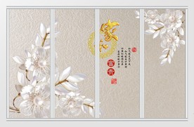 现代3D珠宝雕花