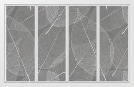 简约3D镂空浮雕树叶移门