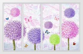 北欧简约唯美梦幻蒲公英移门