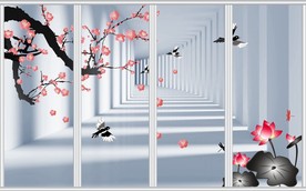 中国风梅花移门