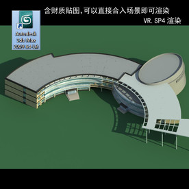 写字楼 现代办公楼 建筑模型图