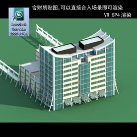 写字楼 现代办公楼 建筑模型图