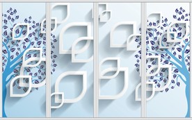 清新发财树移门