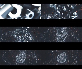 金属颗粒汇聚形成的标志