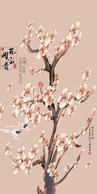 花开富贵花卉玄关