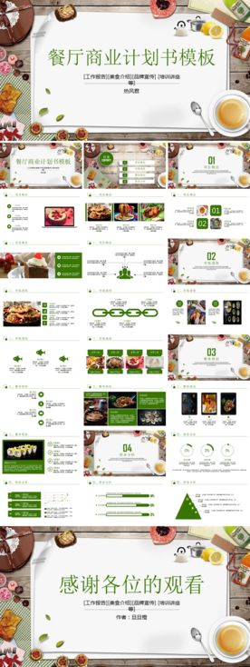 餐饮美食宣传计划书PPT模板