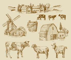 有机农场矢量设计素材