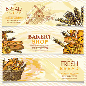 面包BANNER矢量设计素材