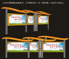 小区不锈钢烤漆宣传栏