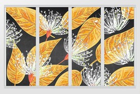 现代简约叶子羽毛移门