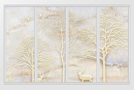 大理石纹风景移门