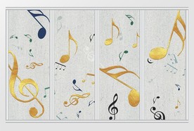 现代简约质感音符移门