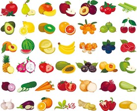 水果蔬菜矢量设计素材