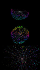 循环多彩粒子动态配乐背景