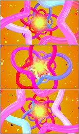 卡通花纹管道穿梭